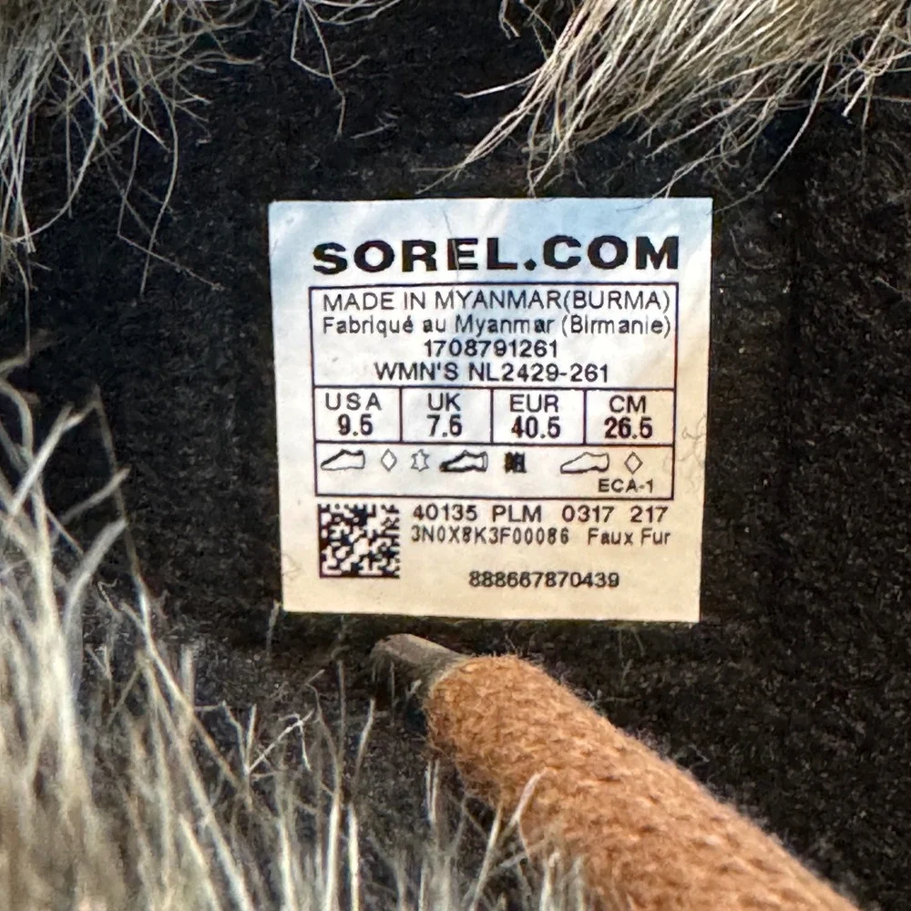 Sorel Joan of Arctic Waterproof Winter Boots Brown Suede Faux Fur NL2434-265 9.5